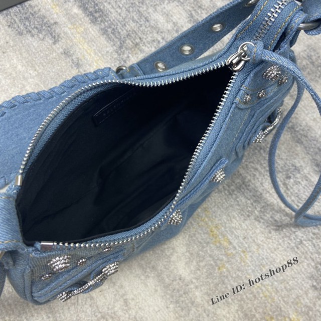 Balenciaga專櫃新品速遞Downtown鏈條單肩包 巴黎世家小號白色經典Hourglass包 fyj1359